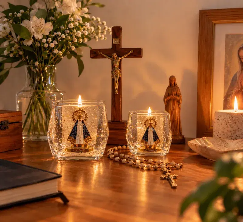 Velas artesanais para um cantinho de fé