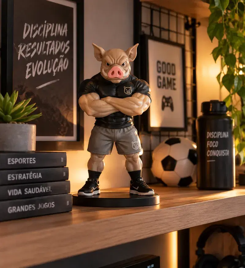 Escultura esportiva decorativa para quarto