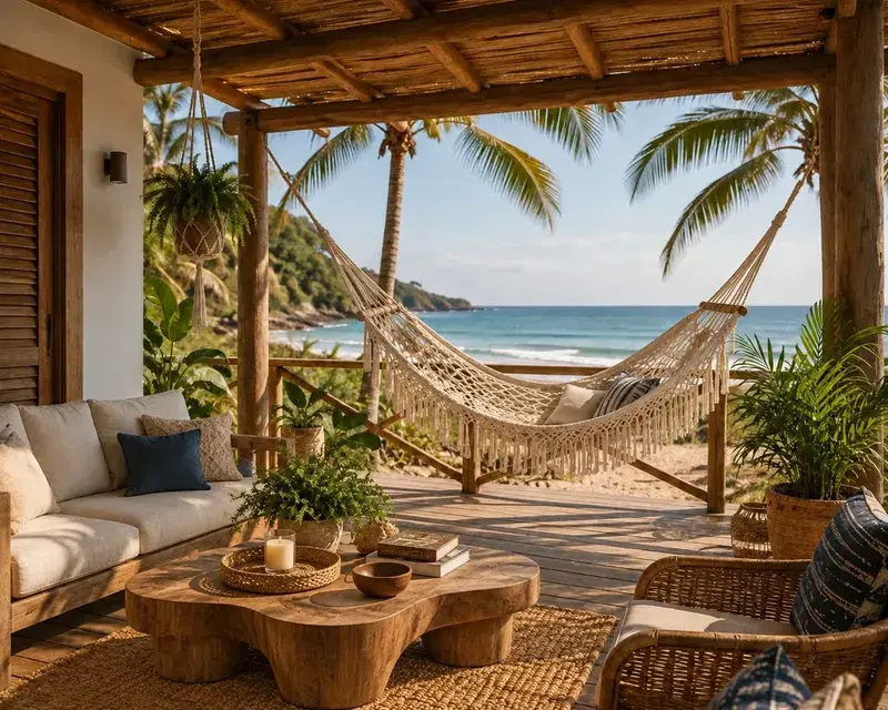 Casa de praia rústica