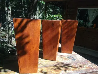 Vasos Cachepots em Madeira Cambará