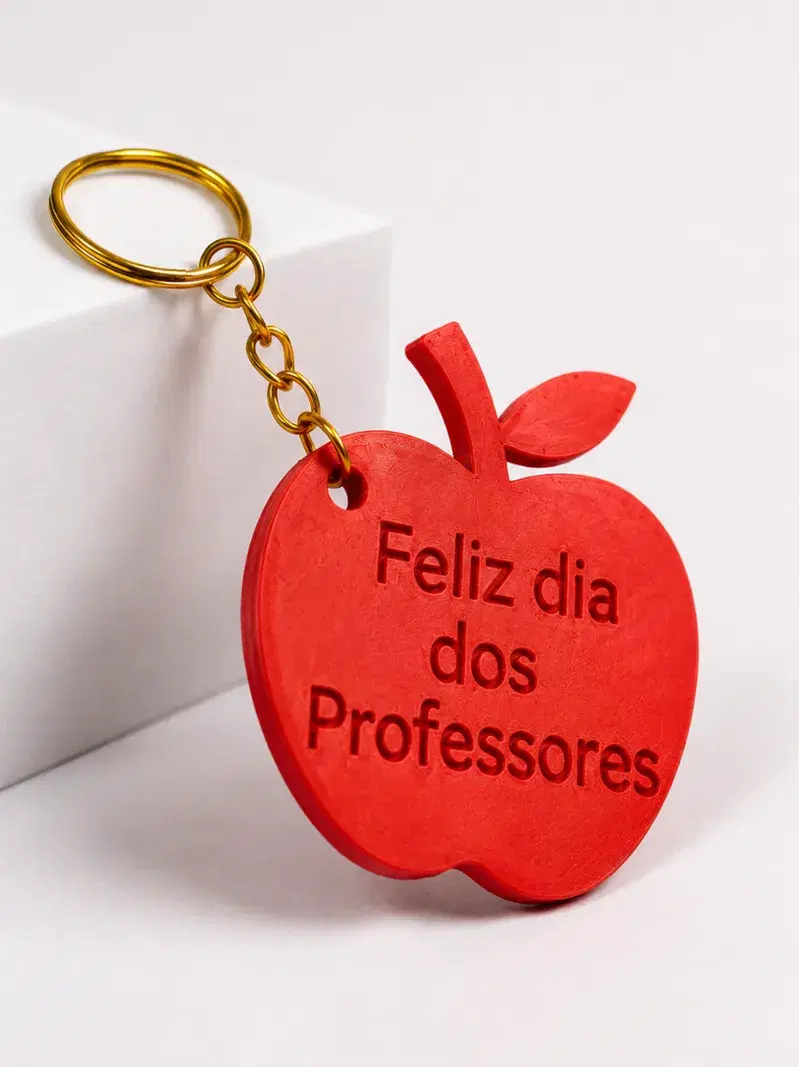 Chaveiro Maçã — Feliz Dia dos Professores