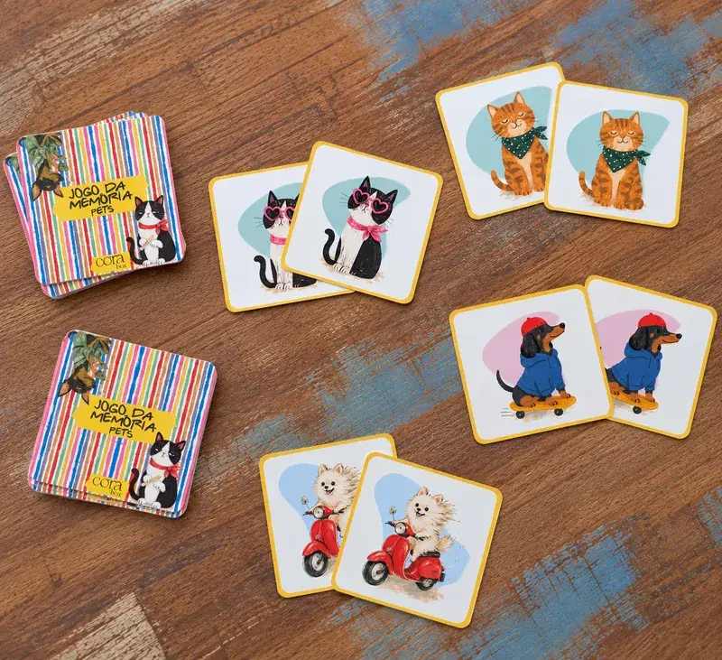 Jogo da Memoria Pets Divertidos CoraBox