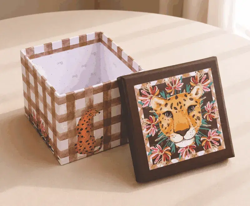 Caixa Cartonada Cubo - Estampada CoraBox