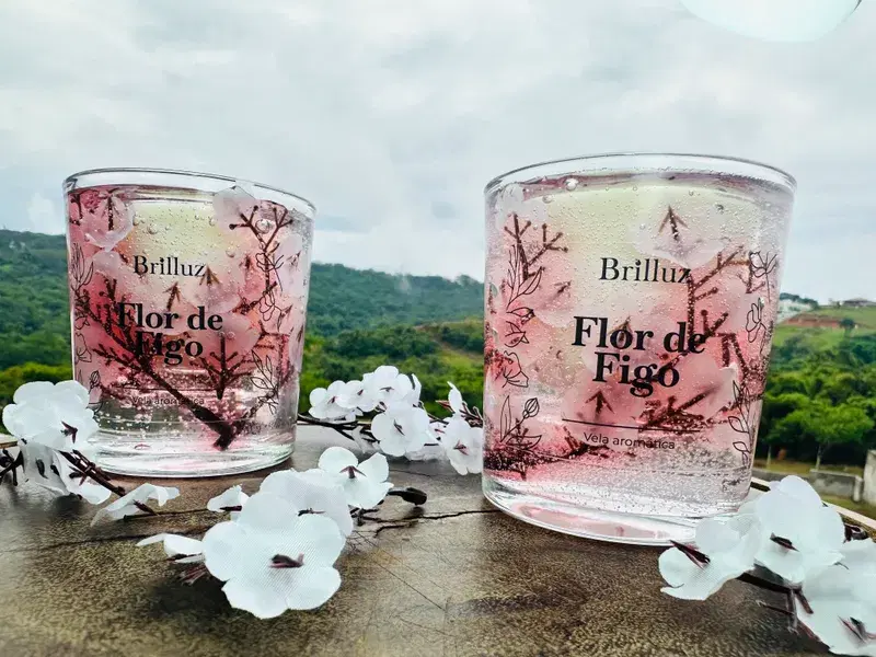 Vela Luminária de Flor de Figo