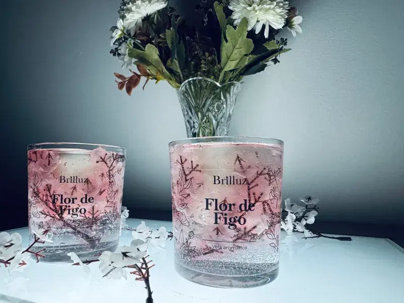 Vela Luminária de Flor de Figo