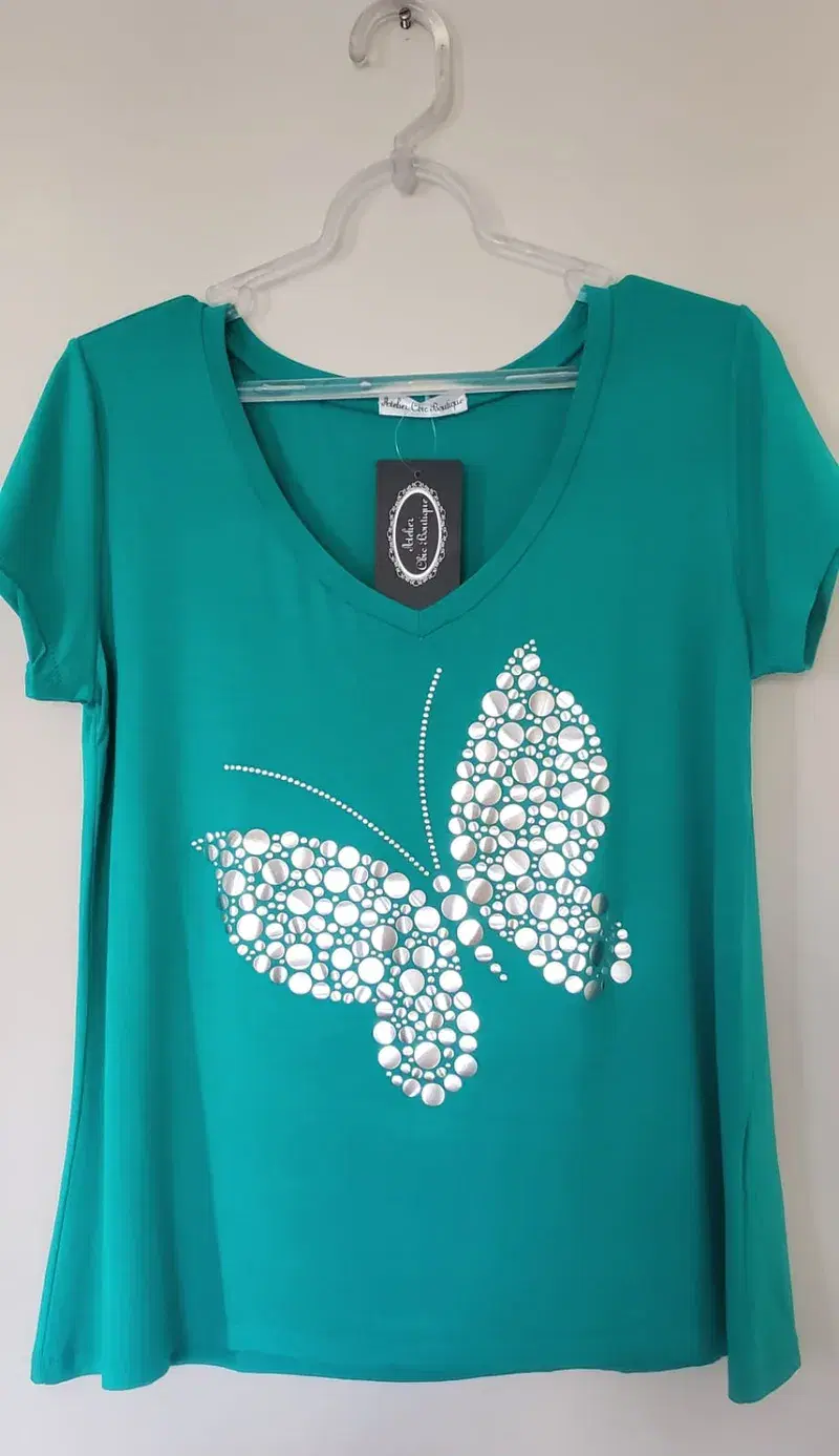 Blusa Borboleta Metal