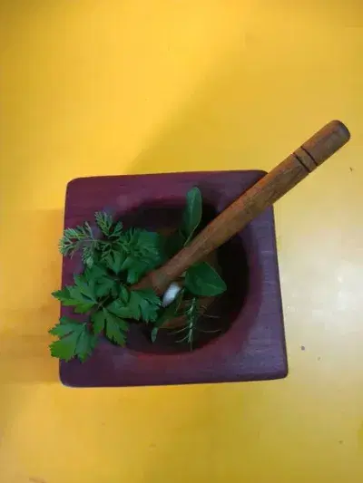 Pilão Em Madeira Para Gastronomia