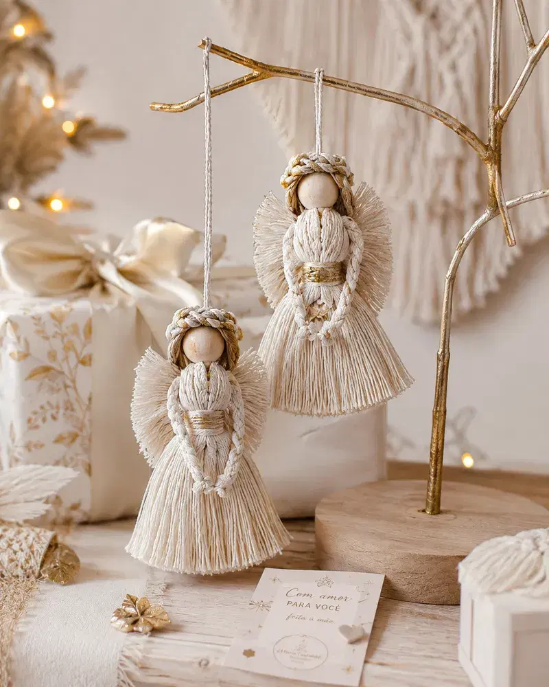 Anjinhos de Macramê decoração