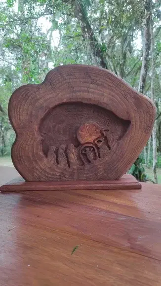 Presépio em Bolacha de Madeira